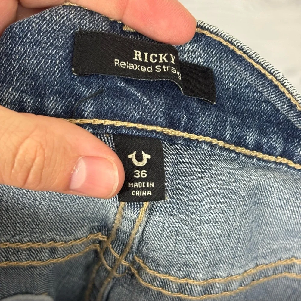 True Religion Men’s Ricky Relaxed Straight Jeans Size 36X34 NWT - Picture 14 of 16